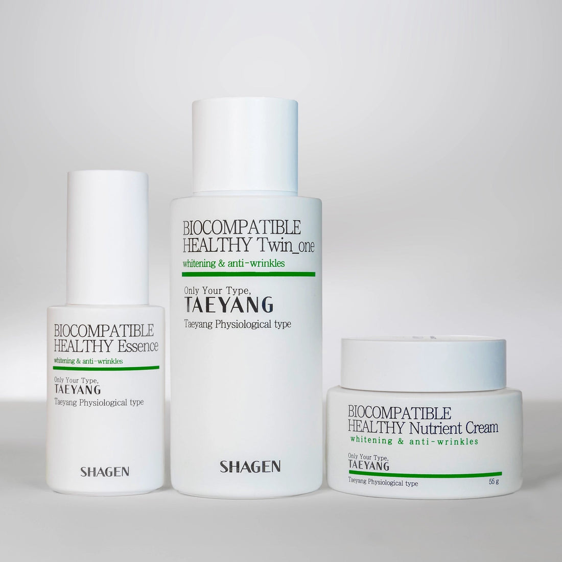 Shagen Taeyang (GREEN) Energy Type Set of 3 - Quadruple Effect - Total 240ml